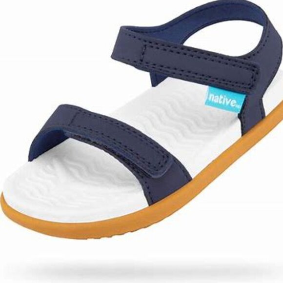 Native  Size 13C Blue and White Casual Sandals - Picture 1 of 4